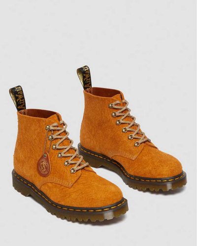 Dr. Martens' 101 Made In England Hardware Suede Ankle Boots In Tan,orange,yellow
