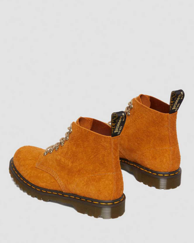 Dr. Martens' 101 Made In England Hardware Suede Ankle Boots In Tan,orange,yellow