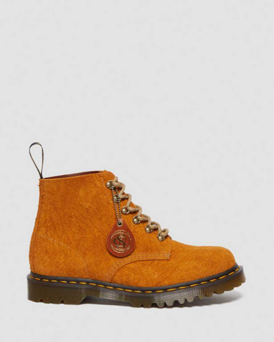 Dr. Martens' 101 Made In England Hardware Suede Ankle Boots In Tan,orange,yellow