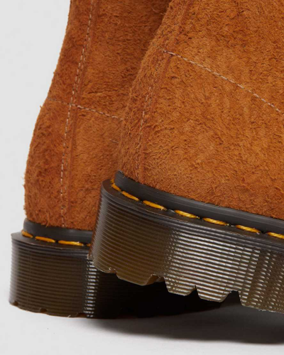 Dr. Martens' 101 Made In England Hardware Suede Ankle Boots In Tan,orange,yellow