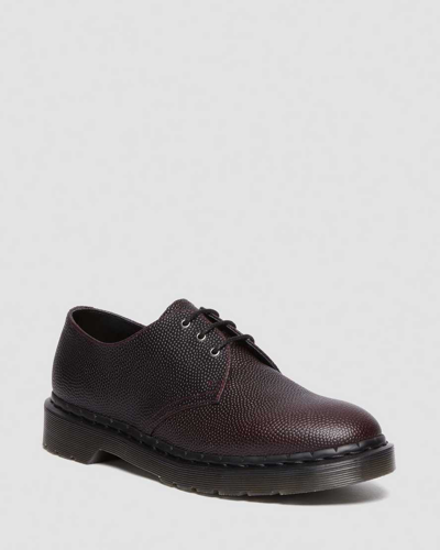 Shop Dr. Martens' 1461 Pebble Grain Leather Oxford Shoes In Red