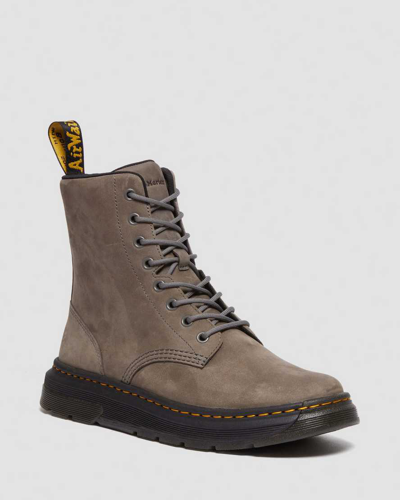 Dr. Martens 1460 Serena Faux Fur Lined Nubuck Lace Up Boots In Grau