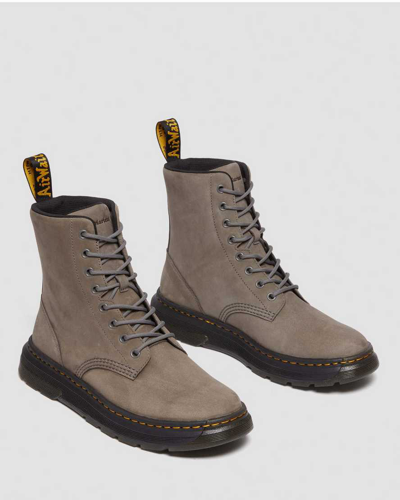 Dr. Martens 1460 Serena Faux Fur Lined Nubuck Lace Up Boots In Grau