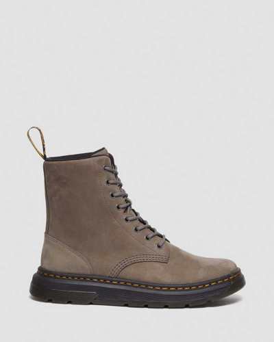 Dr. Martens 1460 Serena Faux Fur Lined Nubuck Lace Up Boots In Grau