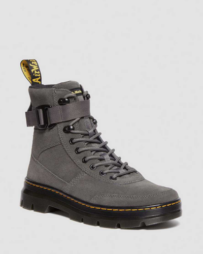 Shop Dr. Martens' Suède Combs Tech Canvas & Wildleder Utility Sitefel Stiefel In Grau