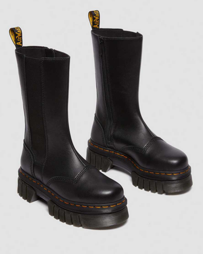 Dr. Martens' Dr. Martens Audrick Leather Platform Chelsea Boots In Schwarz