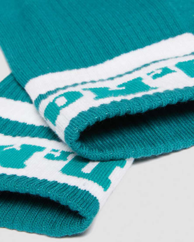 Shop Dr. Martens' Athletic Logo Organic Cotton Blend Socks In Green,white