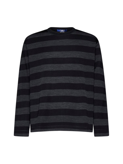 Shop Junya Watanabe Man Striped Crewneck Sweatshirt In Multi