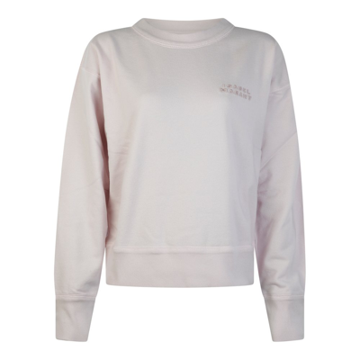 Shop Isabel Marant Logo Embroidered Crewneck Sweatshirt In Pink
