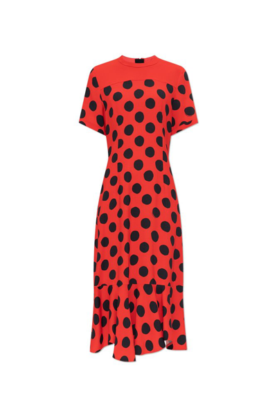 Shop Marni Polka Dots Printed Dress In Multi