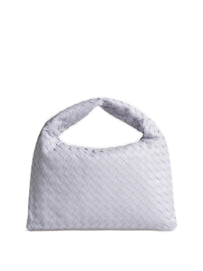 Shop Bottega Veneta Hop Small Shoulder Bag In Grey