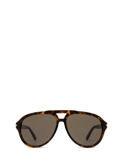 Shop Gucci Eyewear Navigator Frame Sunglasses In Multi