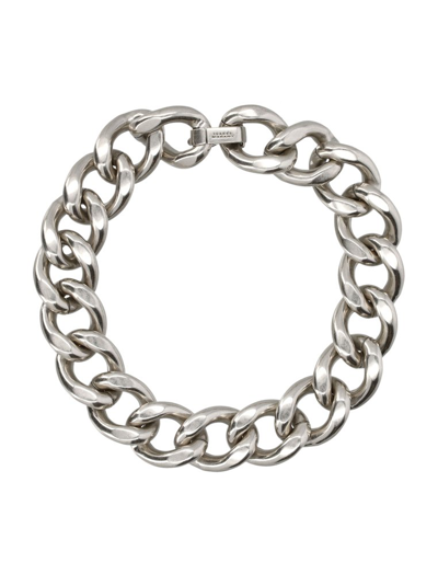 Shop Isabel Marant Bold Chained Necklace In Silver