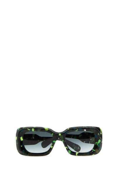 Shop Chloé Eyewear Rectangular Frame Sunglasses In Multi