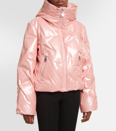 Shop Goldbergh Glamstar Down Ski Jacket In Pink