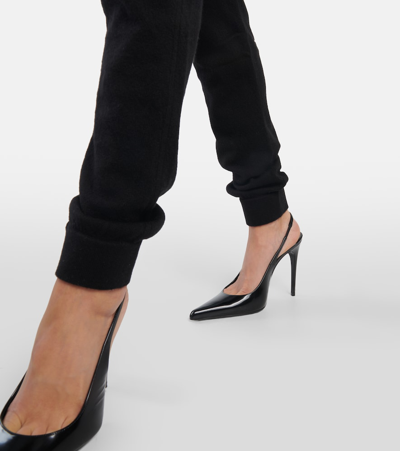 Shop Saint Laurent Cashmere Slim Pants In Black