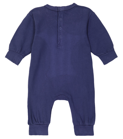 Tinycottons Baby Chamonix Twins Cotton Playsuit In Blue