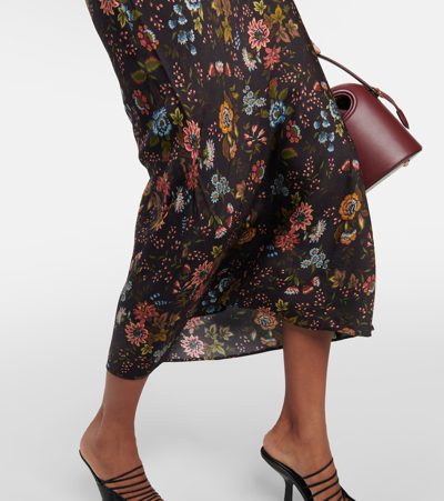 Shop Veronica Beard Bixie Floral Silk-blend Slip Dress In Multicoloured