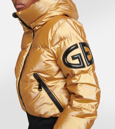 Shop Goldbergh Bombardino Down Ski Jacket In Gold