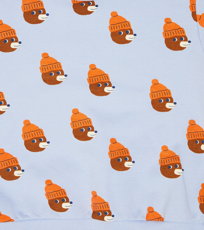 Tinycottons Bears Cotton Jersey Sweatshirt In Blue