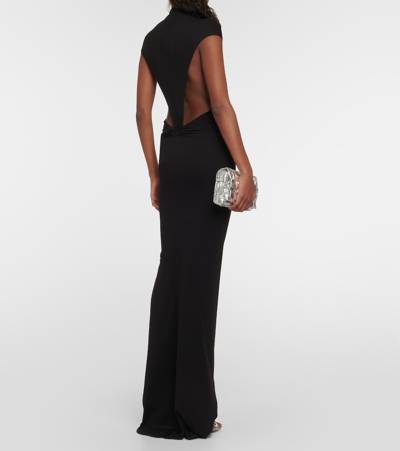 Laquan Smith Low-rise Midi Skirt In Black