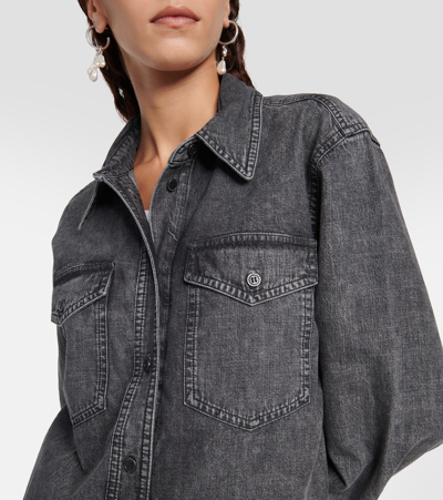 Isabel Marant Étoile Taniami Press-stud Denim Shirt In Grey