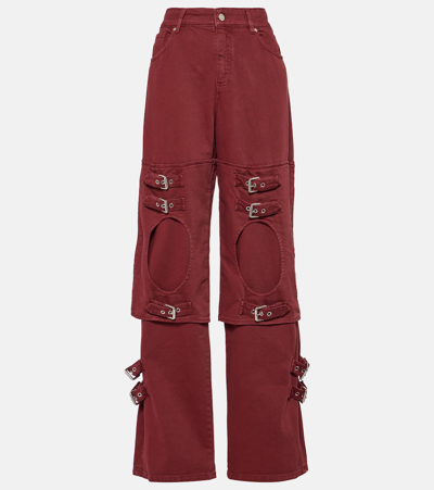 Shop Blumarine Mid-rise Boyfriend Jeans In Red