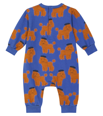 Shop Tinycottons Baby Tiny Poodle Cotton-blend Playsuit In Blue