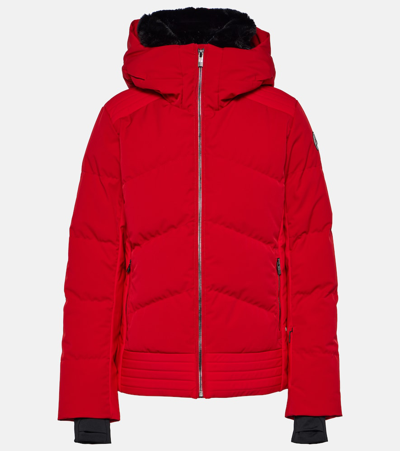 Shop Fusalp Avery Quilted Ski Jacket In Red