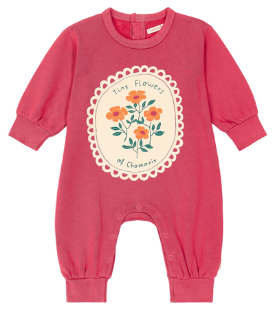 Shop Tinycottons Baby Tiny Flowers Cotton Playsuit In Multicoloured