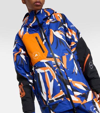 Shop Adidas By Stella Mccartney Terrex Truenature Printed Ski Jacket In Multicoloured