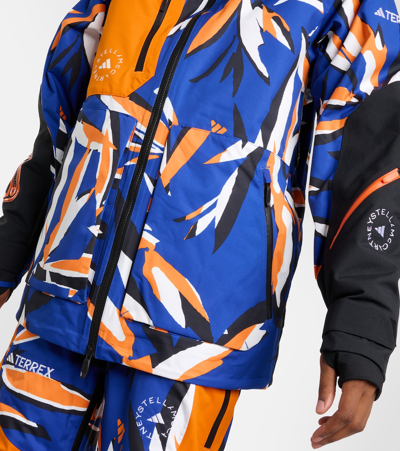 Shop Adidas By Stella Mccartney Terrex Truenature Printed Ski Jacket In Multicoloured