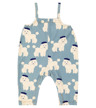 Shop Tinycottons Baby Tiny Poodle Cotton Denim Overalls In Blue