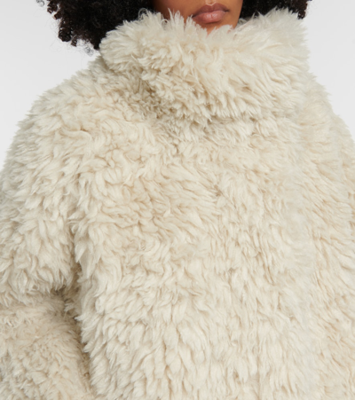 Shop Goldbergh Woolly Faux Fur Jacket In White