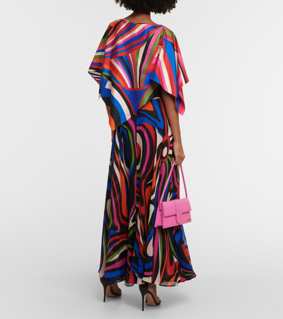 Shop Pucci Iride Silk Twill Top In Multicoloured