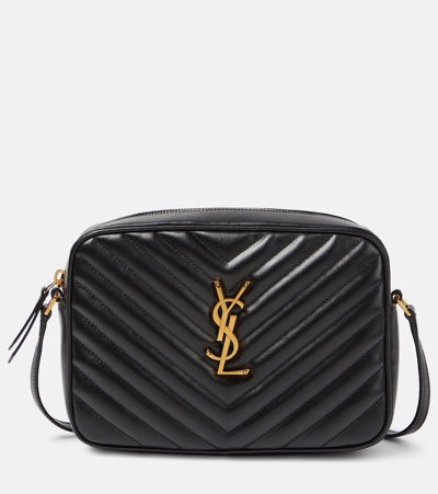 Shop Saint Laurent Lou Camera Leather Crossbody Bag In Black