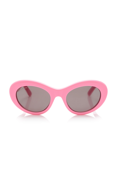 Shop Balenciaga Cat-eye Acetate Sunglasses In Pink