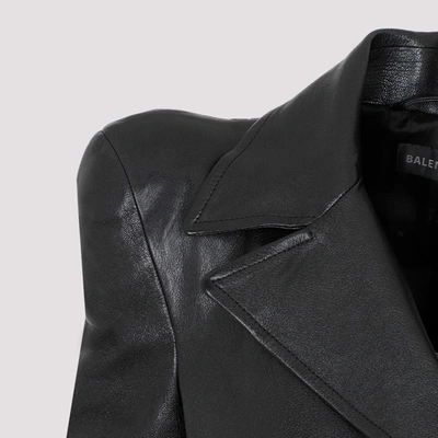 Shop Balenciaga Coat In Black