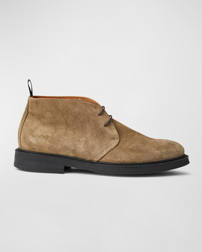 Shop Bruno Magli Men's Taddeo Suede Chukka Boots In Taupe