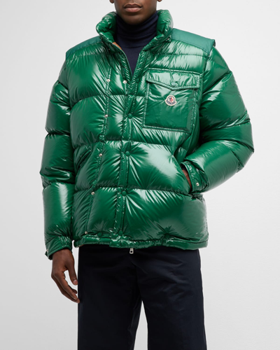 Shop Moncler Men's  Karakorum Ripstop Down Jacket In Olive