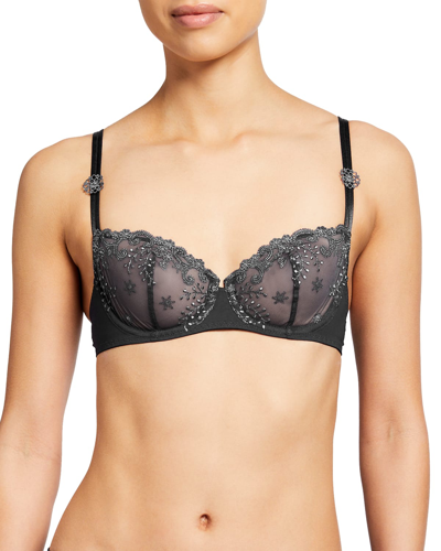Simone Perele Delice Demi Cup Unlined Underwire Bra In Gray