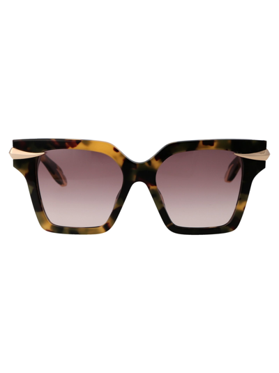Shop Roberto Cavalli Src002m Sunglasses In 0agg Brown