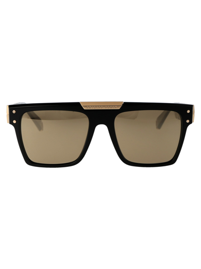 Shop Philipp Plein Spp080 Sunglasses In 700g Black