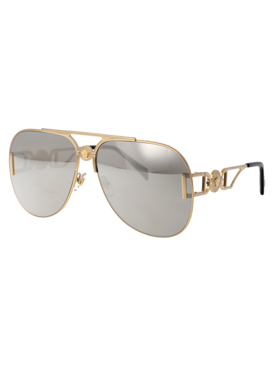 Shop Versace 0ve2255 Sunglasses In 10026g Gold