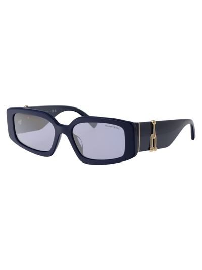 Shop Tiffany &amp; Co. 0tf4208u Sunglasses In 83852s Spectrum Blue