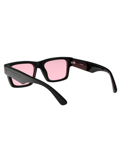 Shop Prada 0pr 25zs Sunglasses In 1zb05z Black Dark Pink Polar