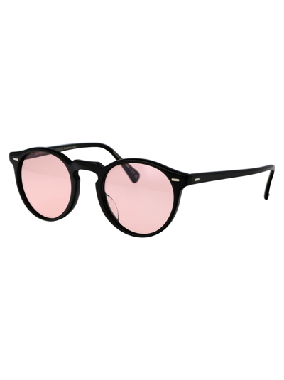 Shop Oliver Peoples Gregory Peck Sun Sunglasses In 10054q Black