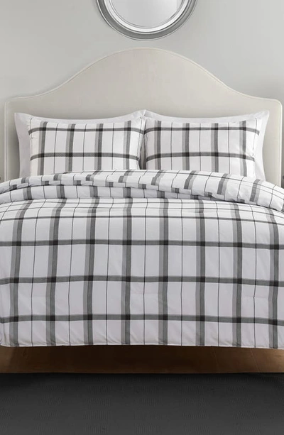 Vcny Home Ivy Plaid Comforter & Sham Set In Grey