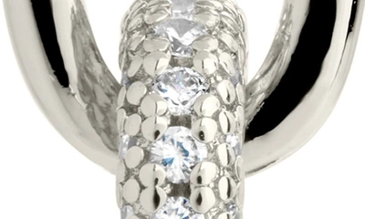 Sterling Forever Reina Cz Chain Link Drop Stud Earrings In Silver