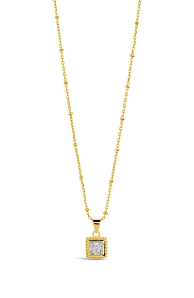 Sterling Forever Cassia Cubic Zirconia Pendant Necklace In Gold